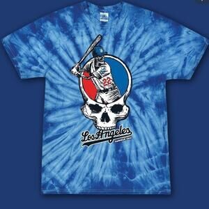Rare limited NWT Noladead Los Angeles LA Dodgers blue tie dye shirt - Large